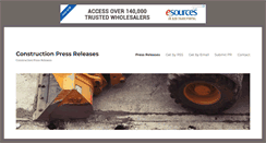 Desktop Screenshot of constructionpressreleases.com